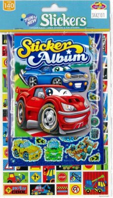 Suntoy Pyssel Leksaker Stickers 2370 Cars Bilar stickers album 140st