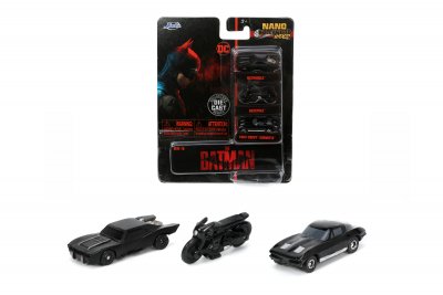 Leksaker Jada Batman Nano Cars minibilar 3-Pack metall 3cm rest 11