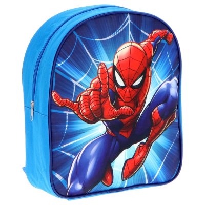 Marvel Spiderman Ryggsäck Backpack 1258 Ljusblå 30x26cm