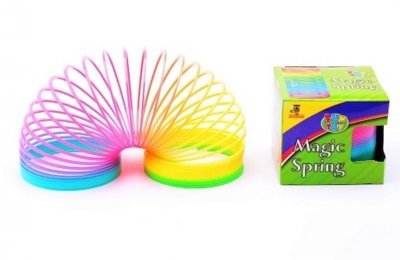 Dino Leksaker - Spiral Magic Spring Rainbow NEON 8cm