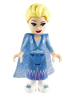 Lego Disney Frost Frozen - Elsa Glitter Cape Blue Skirt White Shoes BL2-30