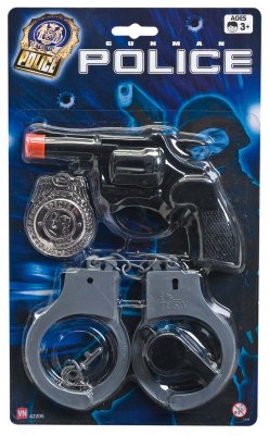 VN Leksaker Polis set - 42205 Pistol Handbojjor Visselpipa bricka