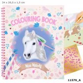 Miss Melody pyssel Häst Colouring Book Färgläggningsbok stickers vit