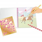 Miss Melody pyssel Häst Hästar Hästbok Colouring Book Färgläggningsbok stickers vit