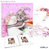 TOP Model Kitty Katt Cat pyssel bok + stickers 2023 LILA