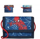 ZTR Plånbok Wallet 14x10cm Marvel Spiderman Spider-man Blå med rem/snöre