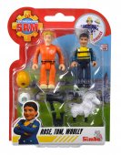 Simba Fireman Brandman Sam Figurer Double Pack Rosa Tom Woolly