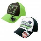 Keps Cap Kepsar Hat MINECFRAFT Grön/svart 52/54cm VÄLJ