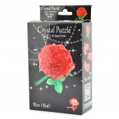 Robetoy Crystal Puzzle Pussel 3D RÖD Rose Ros 44st bitar