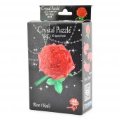 Robetoy Crystal Kristall Puzzle Pussel 3D RÖD Rose Ros 44st bitar