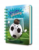 Leksaker Suntoys Notebook Anteckningsbok Fotboll 15x11cm