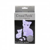 Robetoy Crystal Puzzle Pussel 3D Cat Katt Lila/ Trans 49st bitar