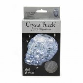 Robetoy Crystal Kristall Puzzle Pussel 3D Skull Döskalle CLEAR 48 bitar