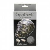 Robetoy Crystal Puzzle Pussel 3D Skull Döskalle Svart 48 bitar