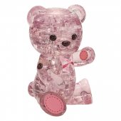 Robetoy Crystal Puzzle Pussel 3D Björn Bear Lily Rosa 48st bitar