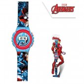 Avengers Marvel Ironman Iron Man Klocka Digital Mörkblå/röd 22cm