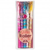 MISS MELODY Häst Hästar Horse Färgpennor 5st Glitter Roller Pennor rest 5