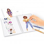 Top Model Pysselbok Fick POCKET med stickers CANDY LILA rest 7