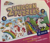 Leksaker Pussel Unicorn Enhörning 2st 20+24 Bitars
