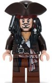 Lego Pirates Caribbean Jack Sparrow Tricone Hatt brown vest LF20-4