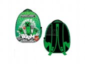MINECRAFT Ryggsäck Minecraft Backpack 4097 Skolväska 3D Eggshaped 35cm Grön/svart