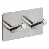 Five Upphängning metall Krok Krokar Självhäftande Dubbelkrok Silver