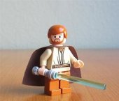 Lego Figurer Star Wars Obi Wan 7255 Orange Kort hår