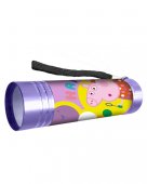 Peppa Pig Greta Gris Alu Torch Ficklampa Flashlight LED 9cm LILA