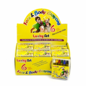 Leksaker Smink Gul förpackning Kropp & Ansiktsfärg 6st Kritor/färger