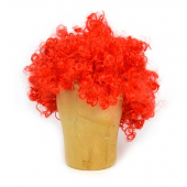 Leksaker Peruk Utklädning Halloween Clown PERUK Röd Elastik 18cm