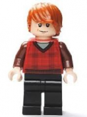 Lego Figurer Harry Potter Ron Tartan Vest svarta byxor