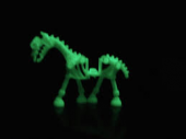 LEGO Figur Djur  - Skelett Spöke Häst vit Självlysande