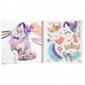 TOP Model Kitty Katt Cat pyssel bok + 84st stickers 2021 Svart