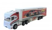 Bilar Lastbil truck med trailer - Vit Racing 19cm