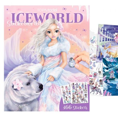 Top Model Pysselbok ICEWORLD Stickerworld  med 166 stickers rest 99