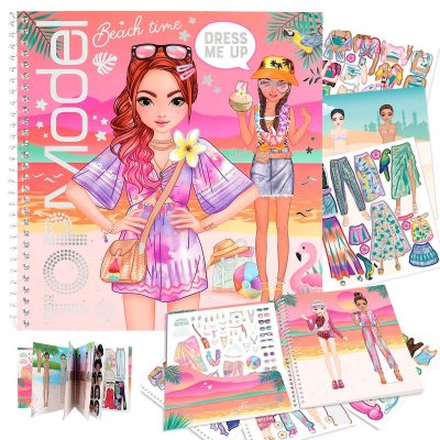 Top Model Pyssel bok Dress me up Beach time strand