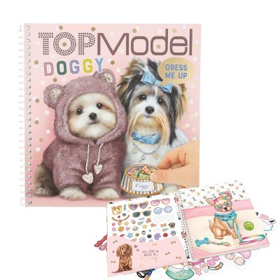 Leksaker Top Model Topmodel Pysselbok Dress me up DOGGY Hundar med stickers