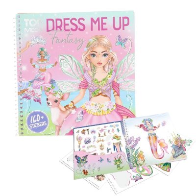 Top Model TopModel Pyssel bok Dress me up FANTASY Candy Rosa 160 stickers
