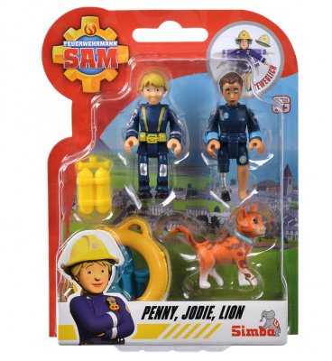 Simba Fireman Brandman Sam Figurer Double Pack Penny Jodie Lion
