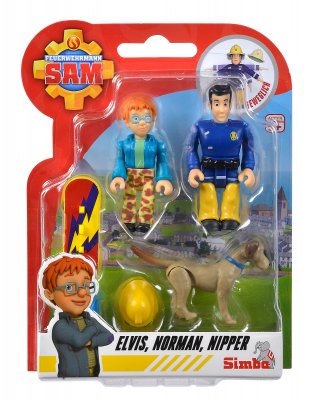 Simba Fireman Brandman Sam Figurer Double Pack Elvis Norman Nipper