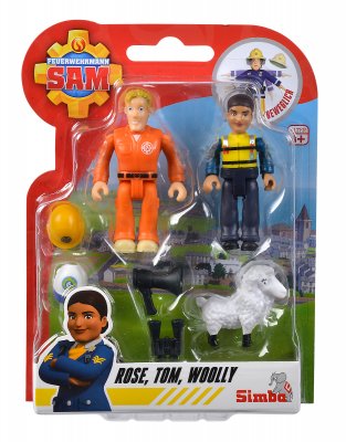 Simba Fireman Brandman Sam Figurer Double Pack Rosa Tom Woolly