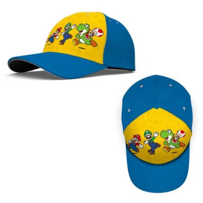 Keps Cap Baseball Barn 017011 SUPER MARIO LJUSBLÅ/GUL 52/54cm VÄLJ