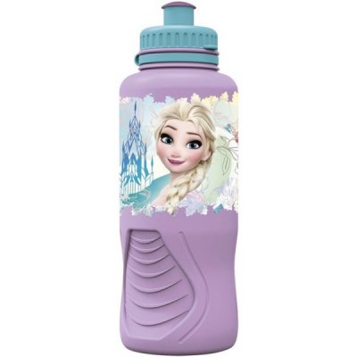 Disney Frost Frozen Vattenflaska Bottle Dricksflaska 400ml Ljusrosa Turkos kork