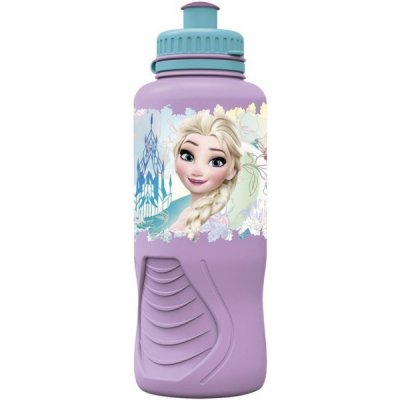 Disney Frost Frozen Vattenflaska Bottle Dricksflaska 400ml Ljusrosa Turkos kork rest 99