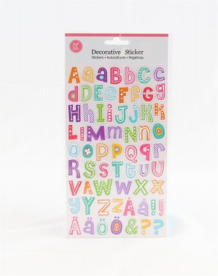 Suntoy 2309 Pyssel Leksaker Stickers 65st Färgade Bokstäver 2cm rest 6