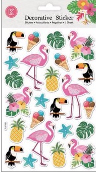 Suntoy Pyssel Leksaker Stickers 2351 Fåglar flamingo 24st rest 10