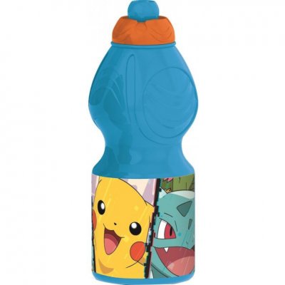 Pokemon Vattenflaska Drickflaska Comic 40cl 18cm Ljusblå