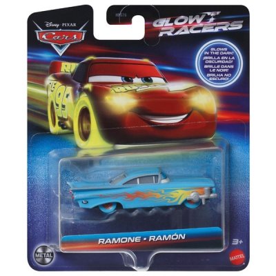 Leksaker Disney Cars Bilar metall Glow Racers Självlysande Ramone Blue