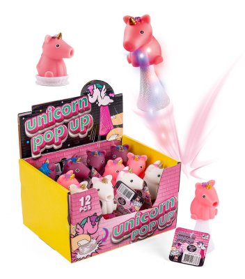 Leksaker Pop Up Hoppande Unicorn med blinkade ljus 23336