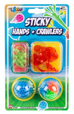 Leksaker 23359 Sticky Hands Klibbiga Händer + Crawlers Set